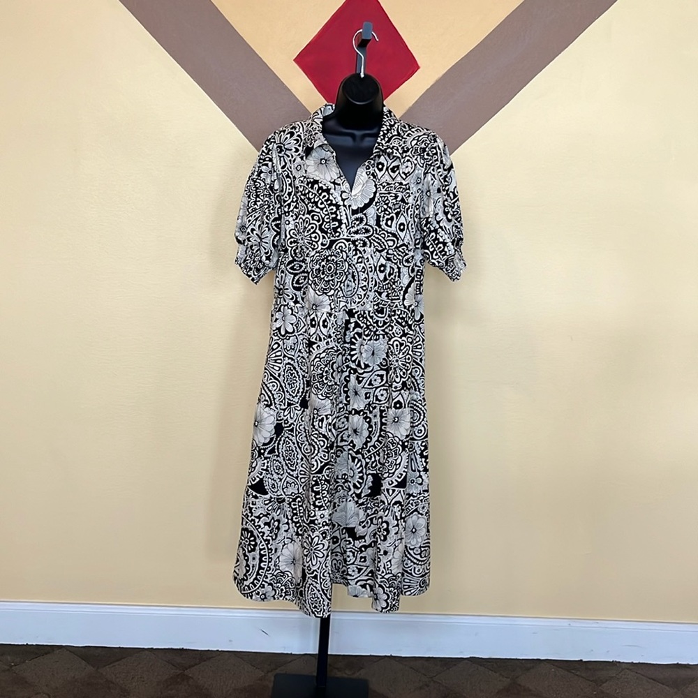Umgee Boho Floral Tiered Midi Dress. Preloved